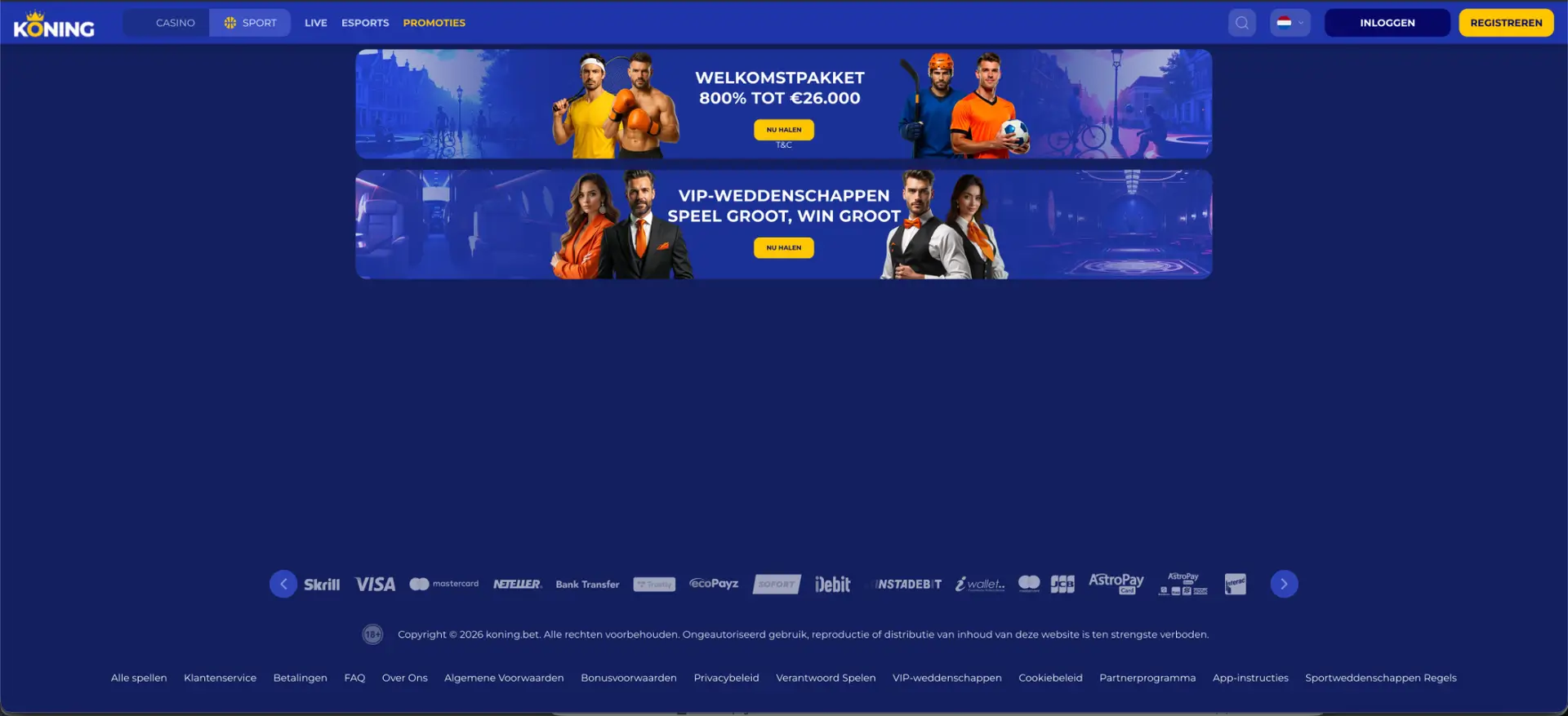 Sportpromoties bij Koning